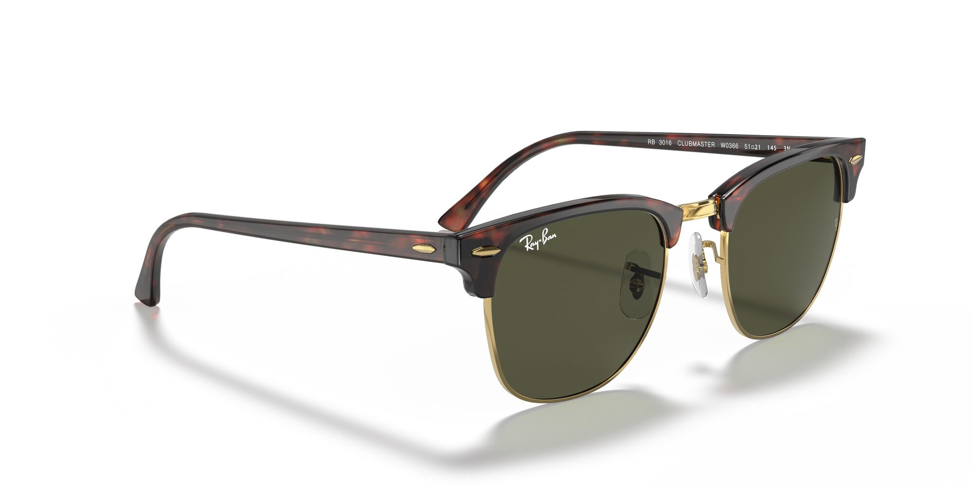 Солнцезащитные очки Ray-Ban CLUBMASTER 0RB3016 W0366 51