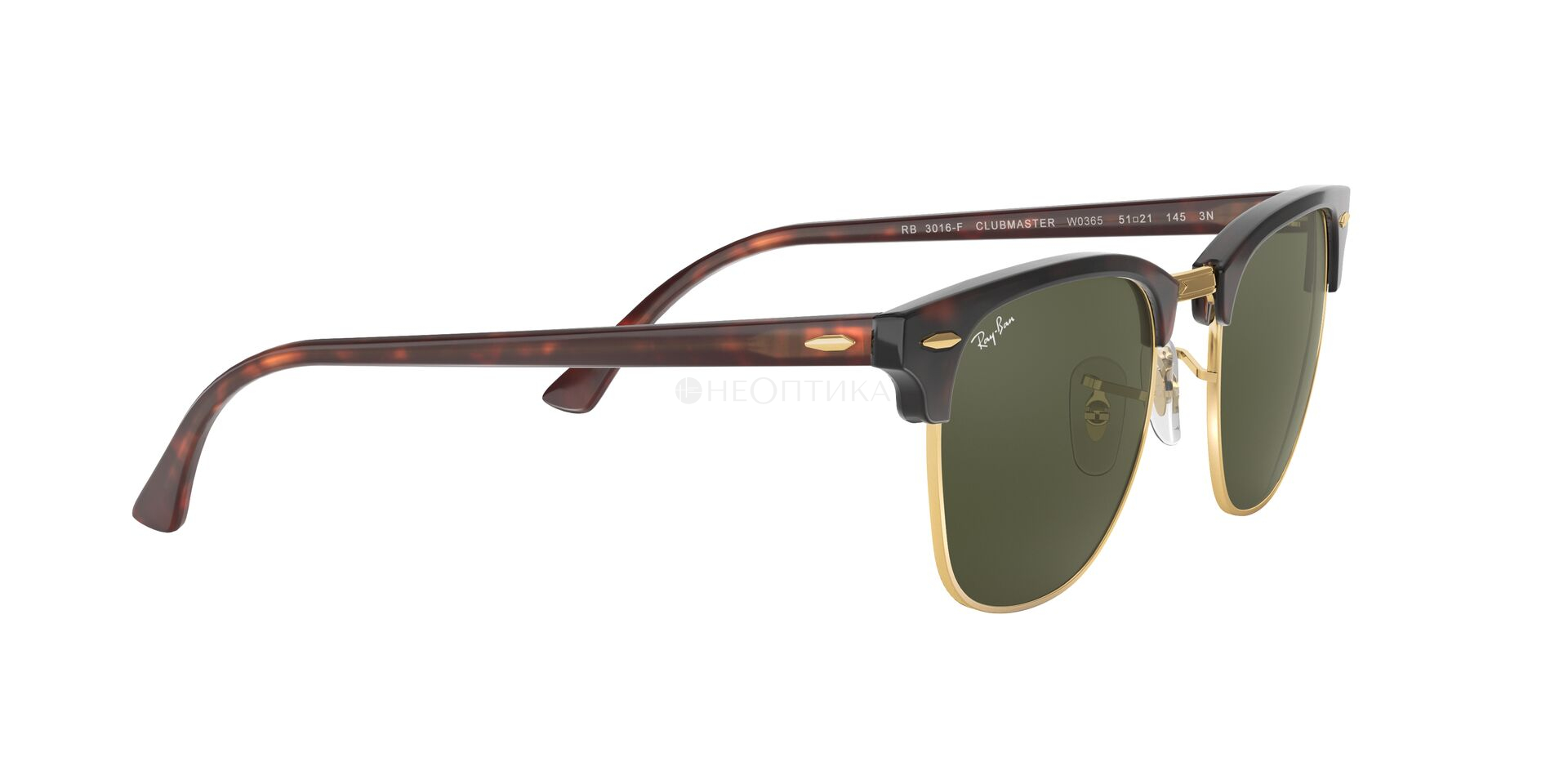 Солнцезащитные очки Ray-Ban CLUBMASTER 0RB3016F W0366 55